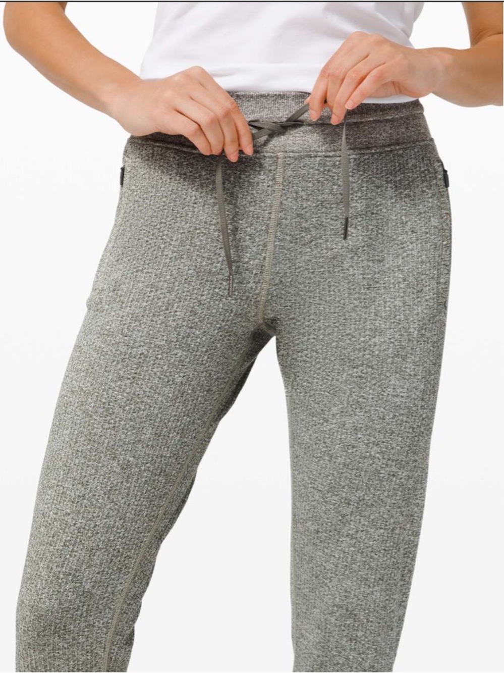 Lululemon Engineered Warmth Jogger Grey Sage / White Size 4 - Picture 2 of 16